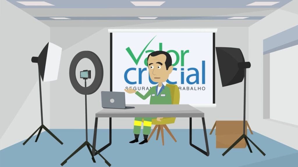 Professor gravando aula online